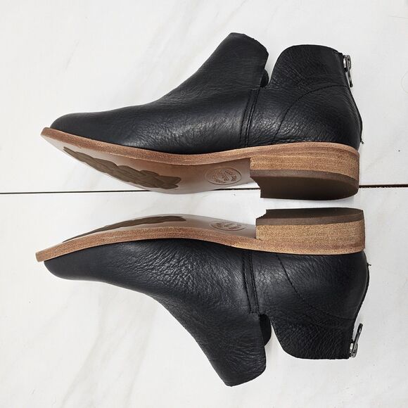 Kork-Ease Renny Leather Boots Womens 7.5 Black Ankle Bootie Western Comfort New - Picture 7 of 9